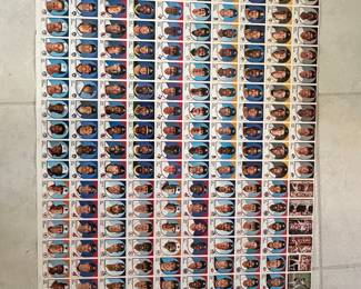 1988 Panini Baseball Sticker Uncut Sheet ~ Set of 2