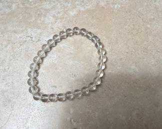 Clear Quartz Crystal Beaded Bracelet - 8mm Beads