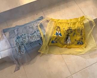 Vintage Jewish Holiday Aprons (Sabbath & Purim/Chanukah)