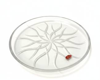 Gorham Crystal Plate with Sunburst Etching