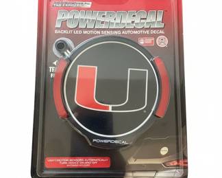 RICO Industries POWERDECAL Backlit LED Motion Sensing Automotive Decal - University of Miami Hurricanes