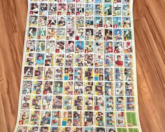 1983 Topps Baseball Card Uncut Sheet