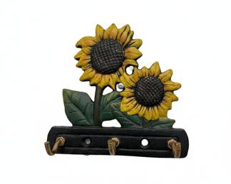 Cast Iron Sunflower Key Holder
