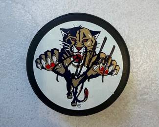 John Vanbiesbrouck Autographed Florida Panthers Hockey Puck