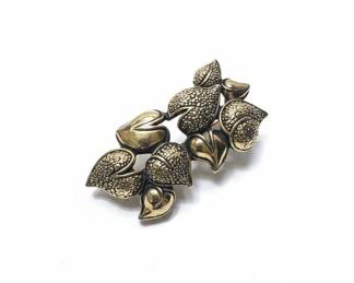 Monet "Leaf Cluster" Brooch