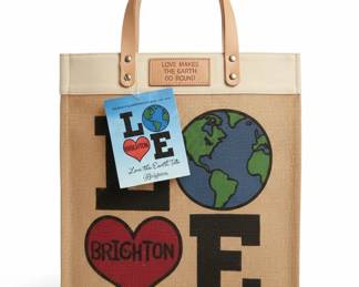 Brighton "Love the Earth" Jute Tote Bag