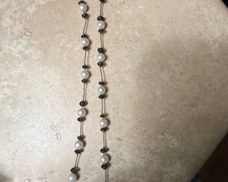 Silpada Freshwater Pearl and Smoky Quartz Beaded Necklace