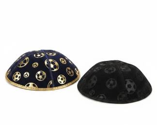 Pair of Football-Themed Kippot ~ Set of 2