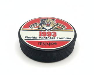 Florida Panthers 1993 Founder Commemorative Hockey Puck Limited Edition 183/400