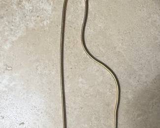 Monet Gold Tone Snake Chain Necklace