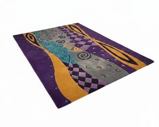 Momeni New Wave Purple Abstract Area Rug