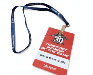 Florida Panthers "Territory Member of the Game" Lanyard and Pass