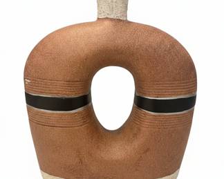Mid-Century Modern "Donut" Ceramic Vase