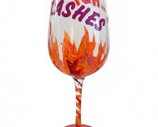 "Hot Flashes" Wine Glass