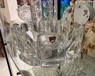 Orrefors Crystal 'Corona' Bowl by Lars Hellsten