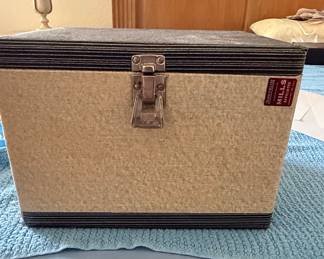 Vintage Reel-to-Reel Tape Carrying Case with Scotch Magnetic Tapes