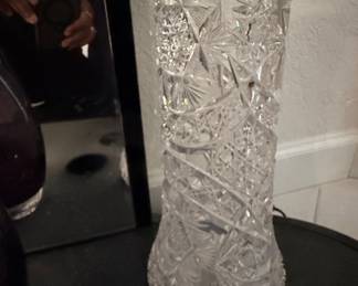 American Brilliant Cut Glass Vase