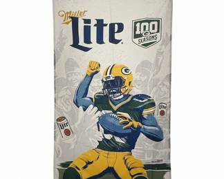 Miller Lite "100 Seasons" Green Bay Packers Football Banner