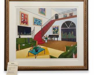 Fanch (Francois Ledan) “Duplex with  Six Matisse” 2002 25 1/2” x 30 3/4” Serigraph in color on woven paper. Signed in pencil, lower right. With provenance. 