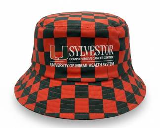 University of Miami Hurricanes Checkered Bucket Hat