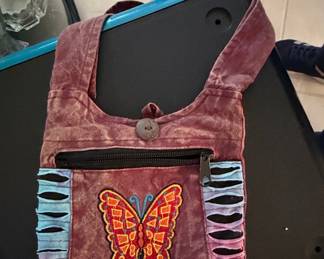 Bohemian Butterfly Embroidered Sling Bag - Nepal