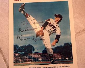 Warren Spahn Cracker Jack Hall of Fame Pitcher Print