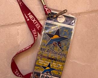 NHL All-Star Game South Florida 2003 Event Credential with NEXTEL Lanyard