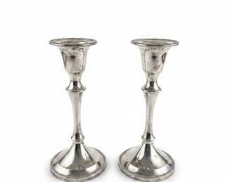 Pair of Sterling Silver Candlesticks