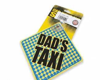 Dad's Taxi Car Window Sign