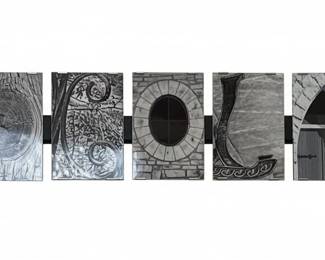 Custom "CHOCOLATE" Letter Art with Architectural Imagery