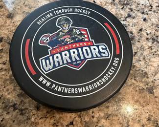 Panthers Warriors "Healing Through Hockey" Official Game Puck
