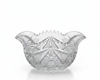 American Brilliant Cut Glass Sugar Bowl