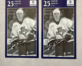 Viktor Kozlov Autographed Hockey Card Lot