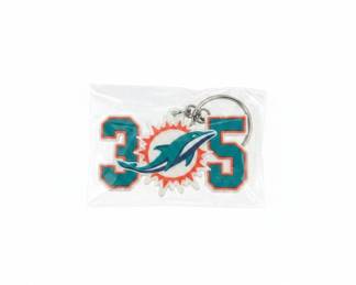 Miami Dolphins "305" Logo Keychains