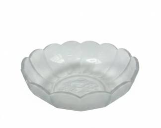 Crystal Clear Fruit Bowl with Embossed Fruit Design