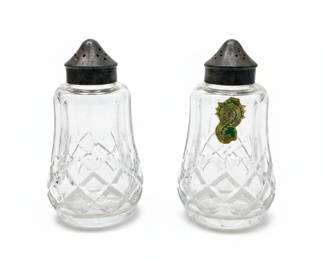 Waterford Crystal Lismore Diamond Pattern Salt and Pepper Shakers