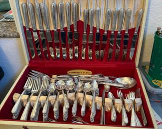 Alvin Sterling Silver "Pat. 1931" Flatware place setting for 12, 150 piece set