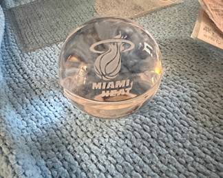 Miami Heat Crystal Ball Paperweight