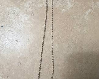 Sterling Silver Rope Chain Necklace