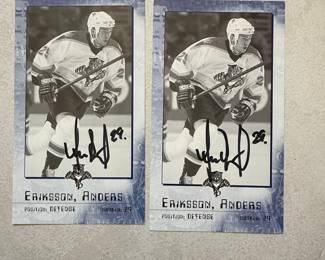 Anders Eriksson Signed Hockey Card