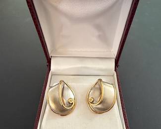 Monet "Crescent" Clip-On Earrings