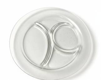 Clear Glass Divided Serving Platter