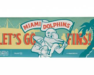 Miami Dolphins "Let's Go Fins!" Banner