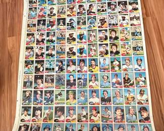 1984 Topps Baseball Card Uncut Sheet ~ Set of 2