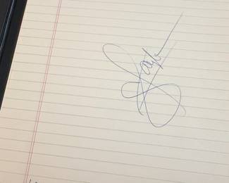 Lawrence Taylor Autographed Lined Paper