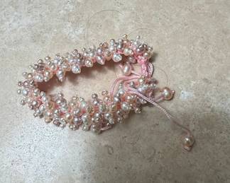 Baroque Freshwater Pearl and Silk Cord Bracelet