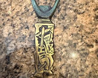 Vintage Nordic Design Bronze Bottle Opener