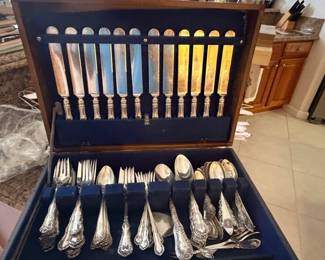 Gorham King Edward Sterling Silver Flatware Set in Presentation Case