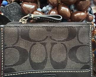 Coach Signature C Monogram Coin Purse with Keychain