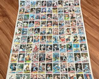 1983 Topps Baseball Uncut Sheet